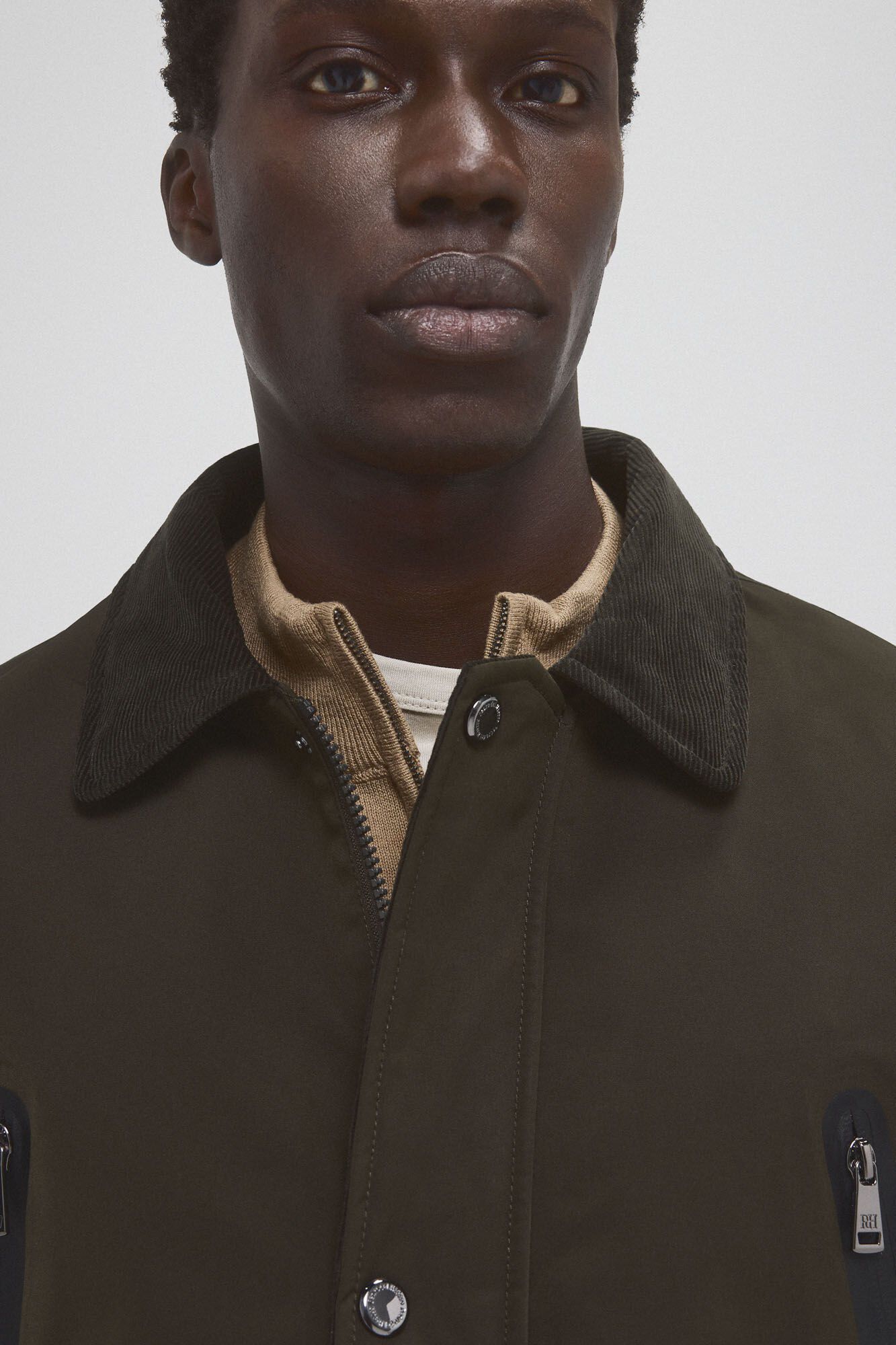 Pedro del Hierro Casaco gola bombazina Verde