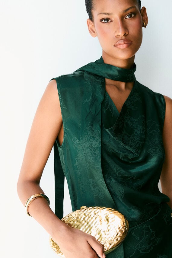 Top lazo jacquard