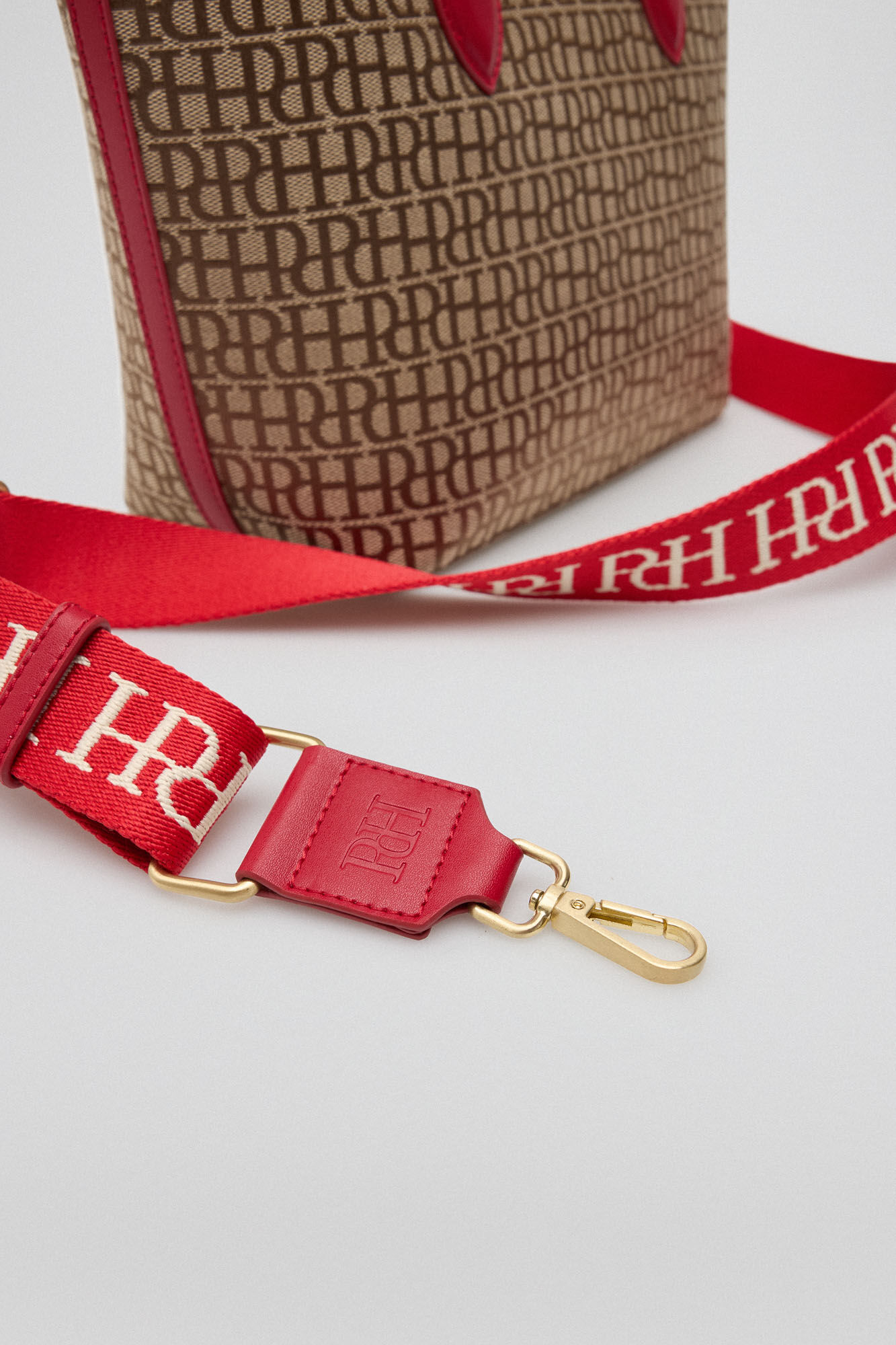 Pedro del Hierro Bolso mini shopper jacquard Marr&oacute;n