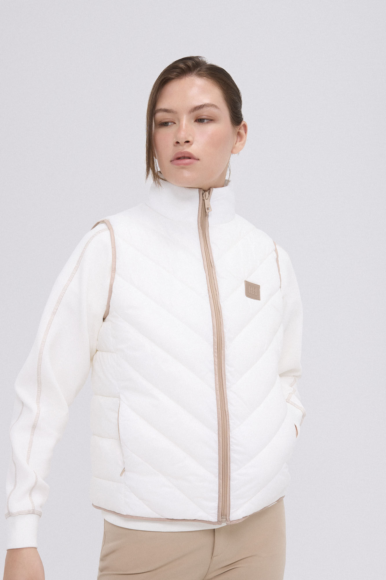 Pedro del Hierro Chaleco acolchado sin mangas golf Crudo