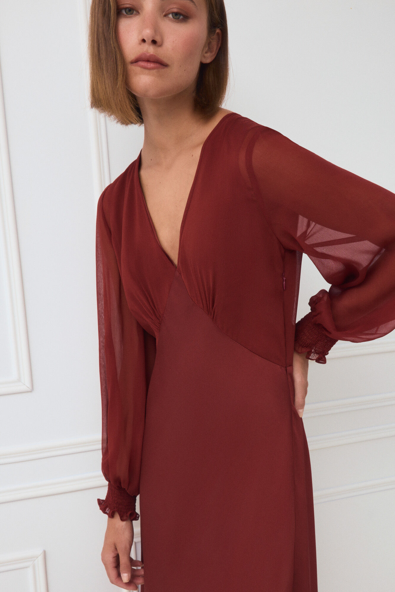 TFP by Tamara Falc&oacute; Combined midi long dress