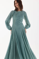 TFP by Tamara Falcó Lace combination dress Blue