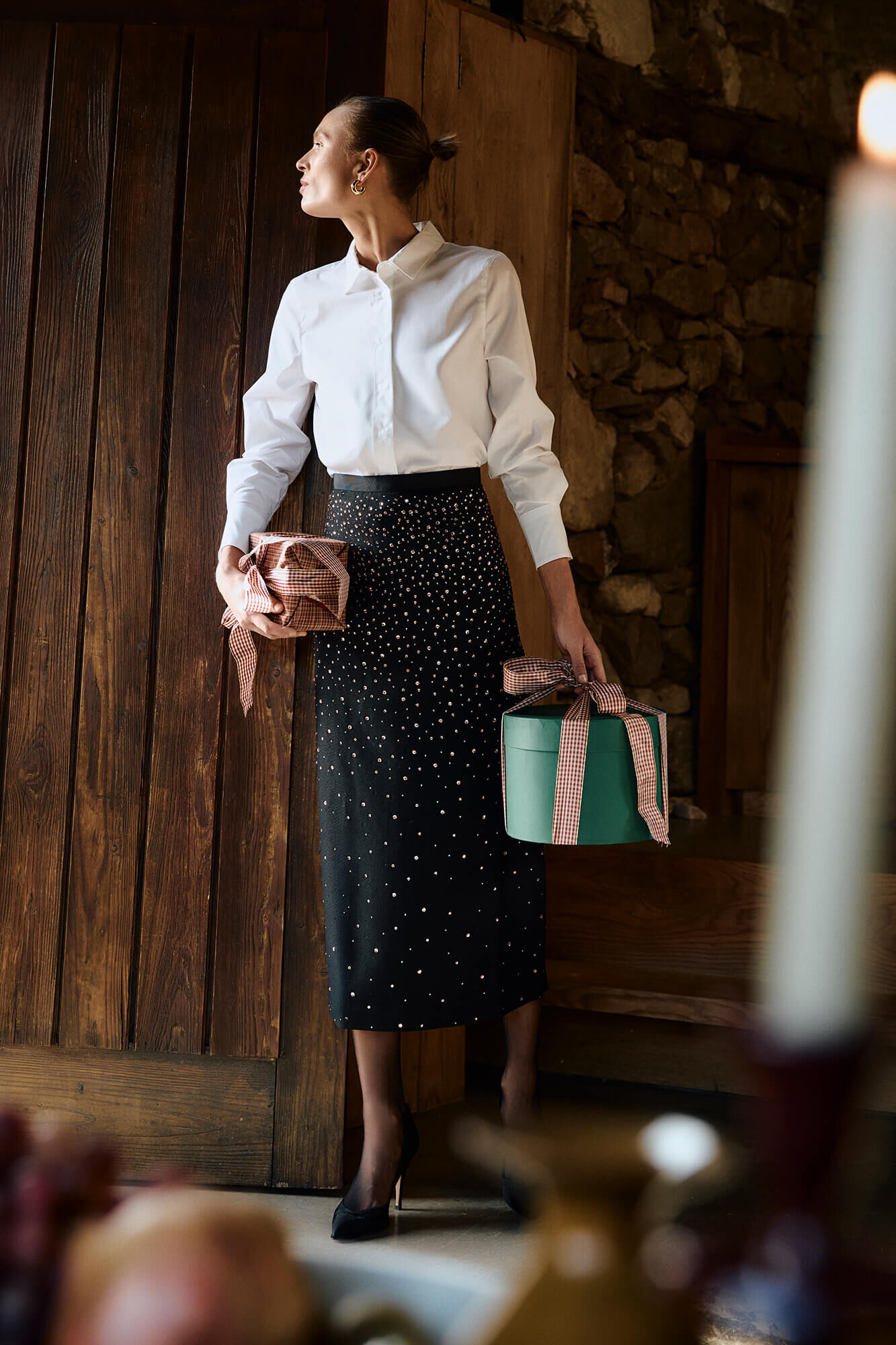 Pedro del Hierro Pencil skirt in fantasy fabric