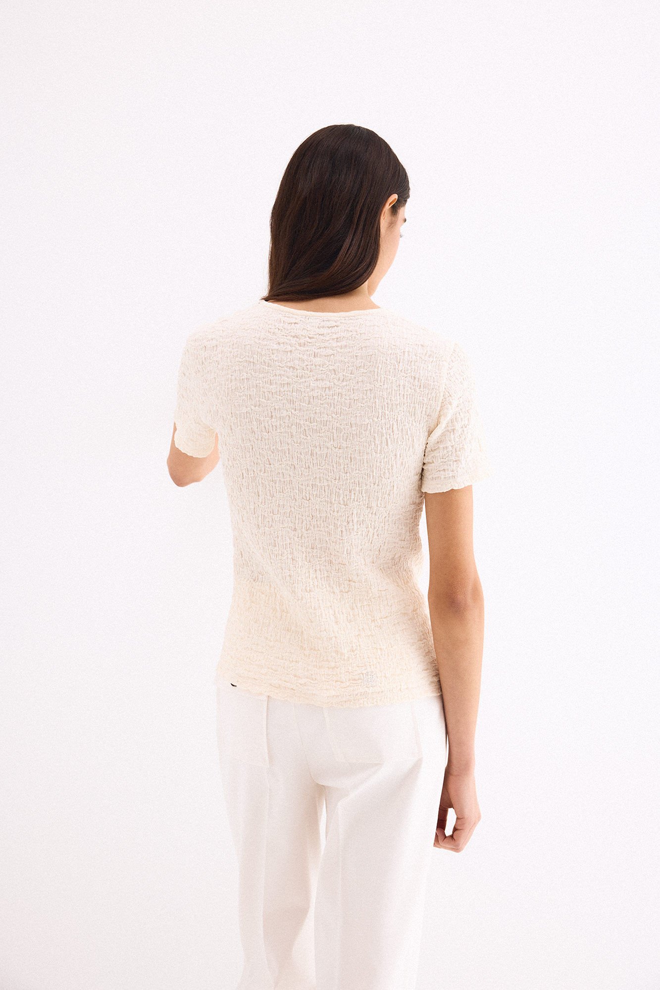 Pedro del Hierro Crinkled effect T-shirt White