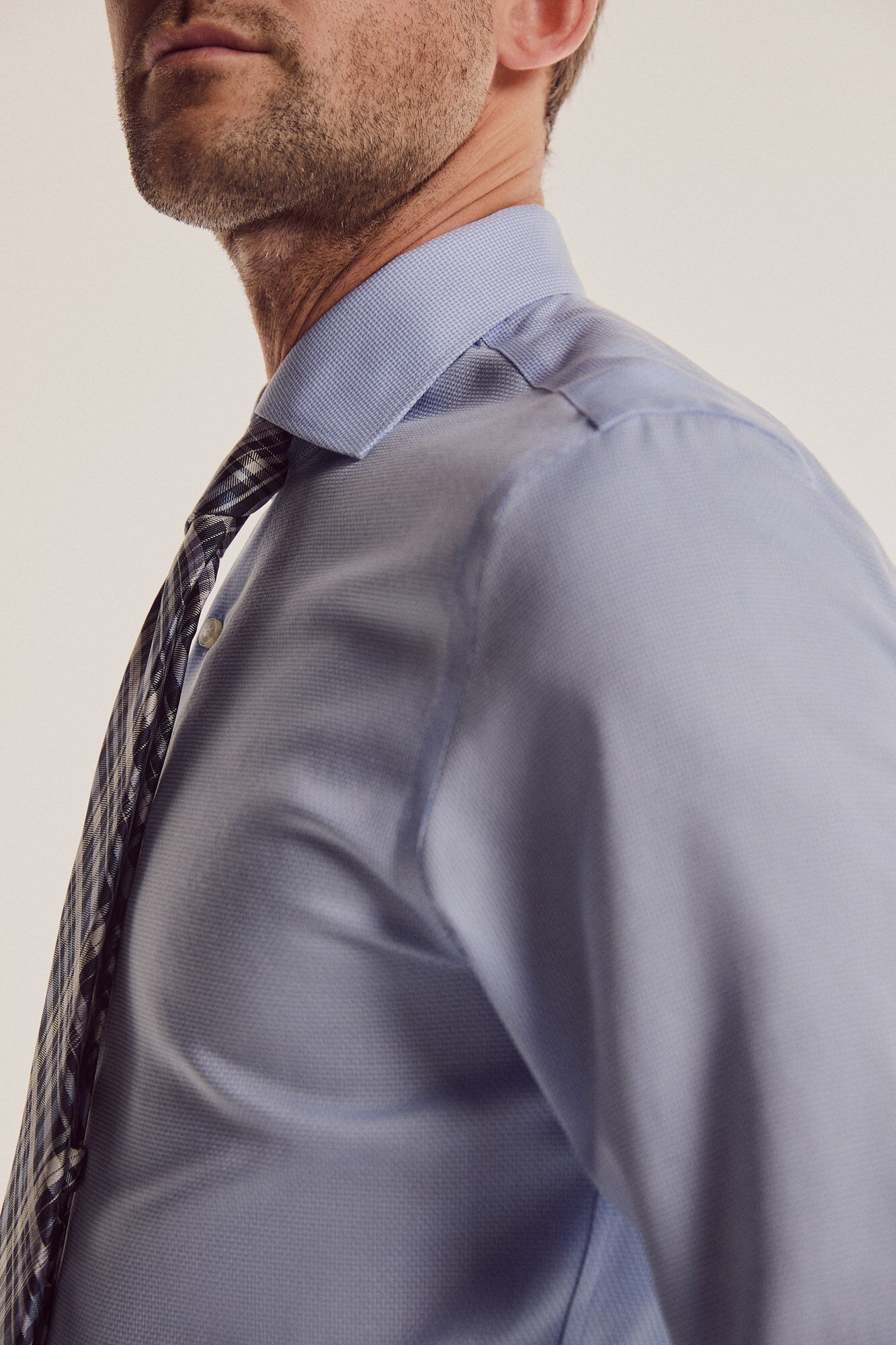 Pedro del Hierro Camisa Non Iron vestir tailored fit lisa Azul