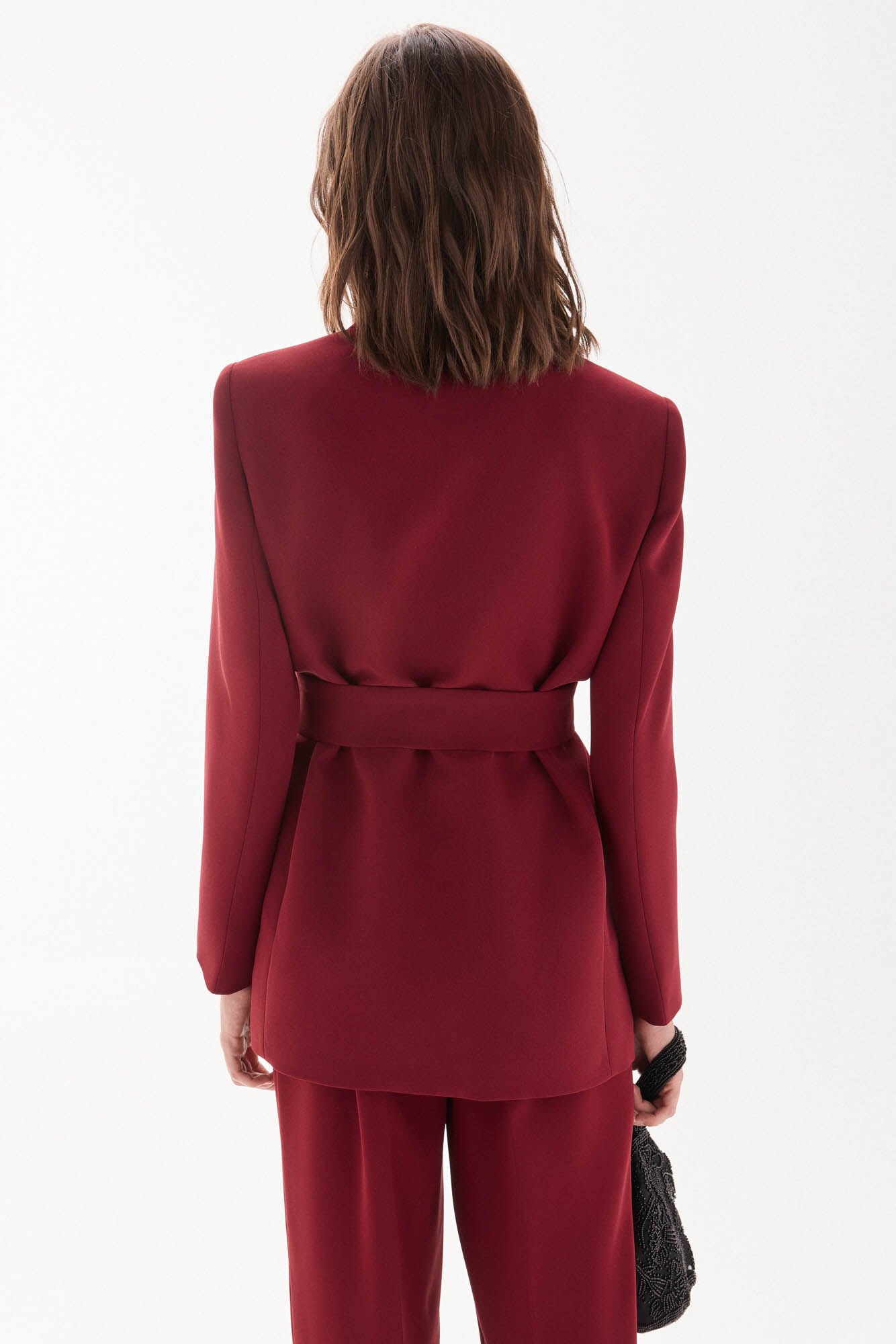 TFP by Tamara Falc&oacute; Blazer with belt Burgundy