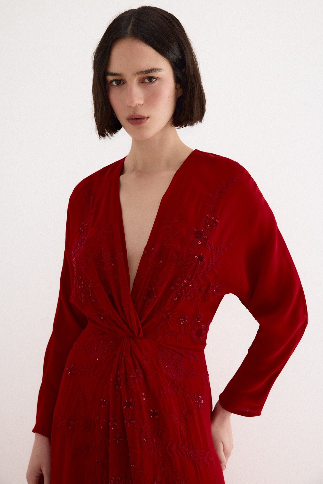 TFP by Tamara Falc&oacute; Embroidered dress Red