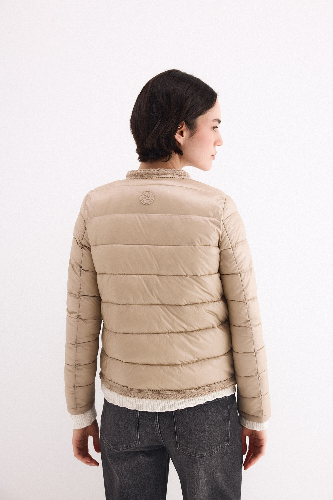 Pedro del Hierro Short puffer jacket Beige