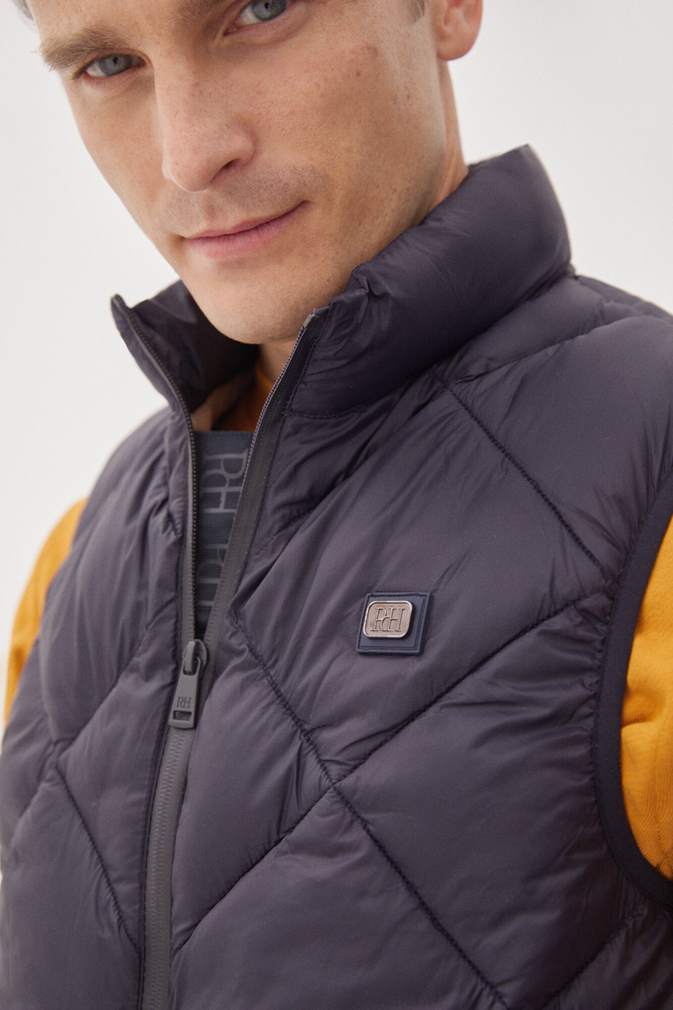 Pedro del Hierro Chaleco de rombos Azul