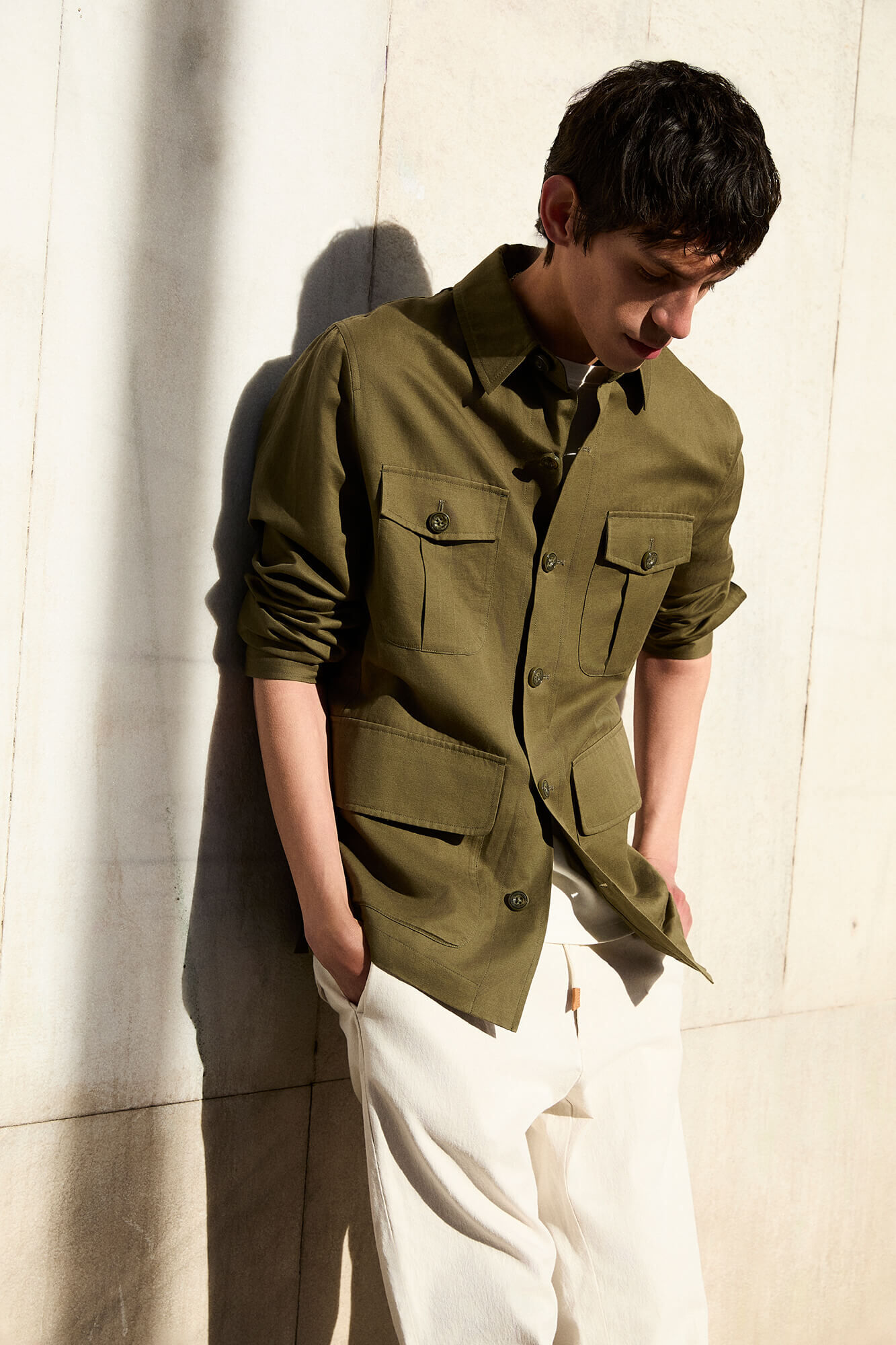 Pedro del Hierro Linen blend overshirt