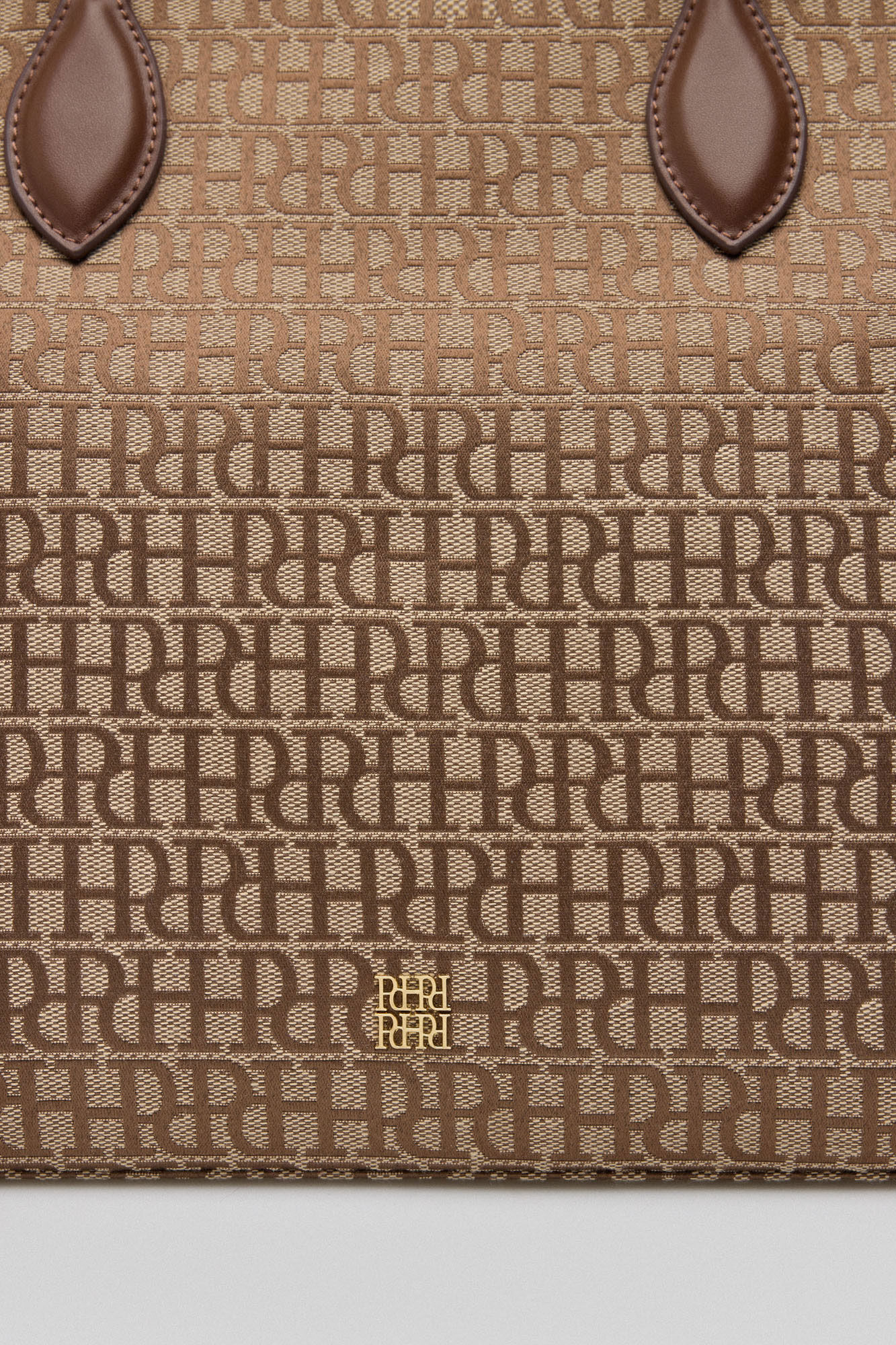 Pedro del Hierro Shopper jacquard Marr&oacute;n