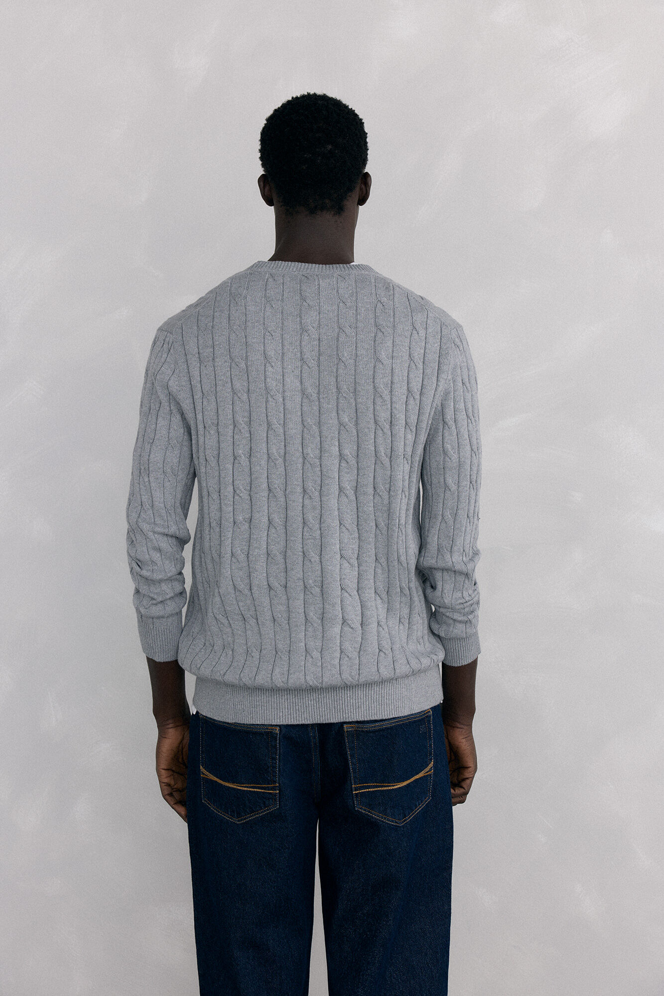 Pedro del Hierro Cotton and cashmere sweater Grey