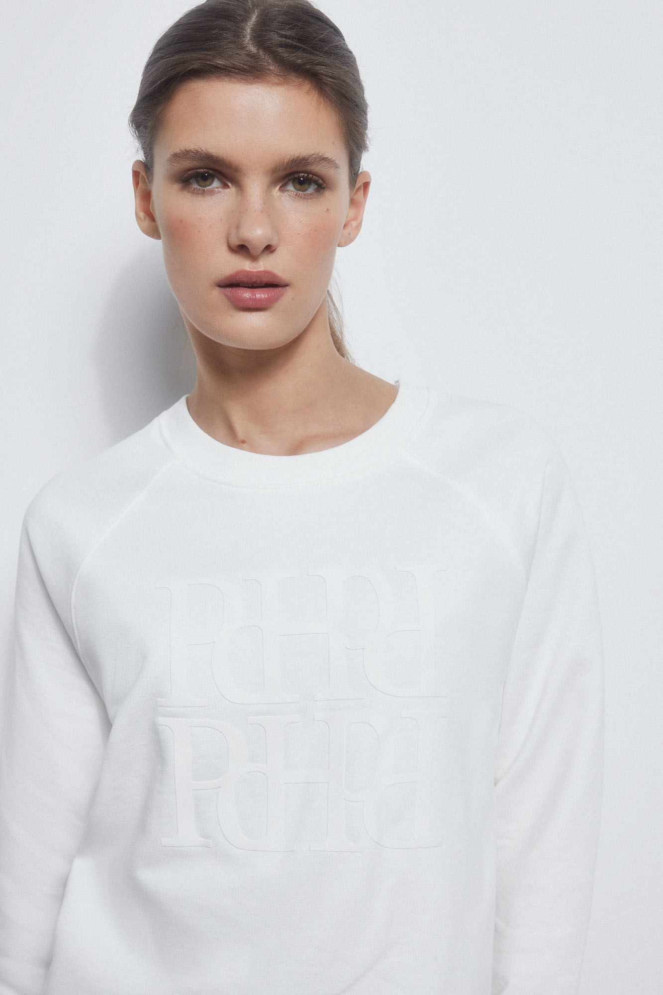 Pedro del Hierro Sudadera logo bolsillo canguro Beige