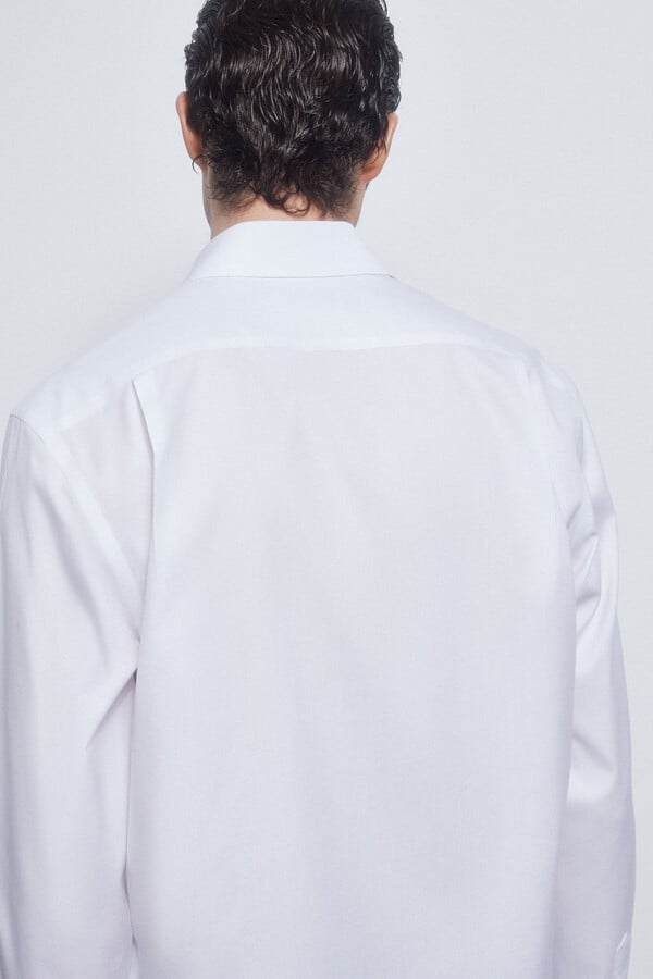 Pedro del Hierro Plain non-iron + stain-resistant dress shirt White