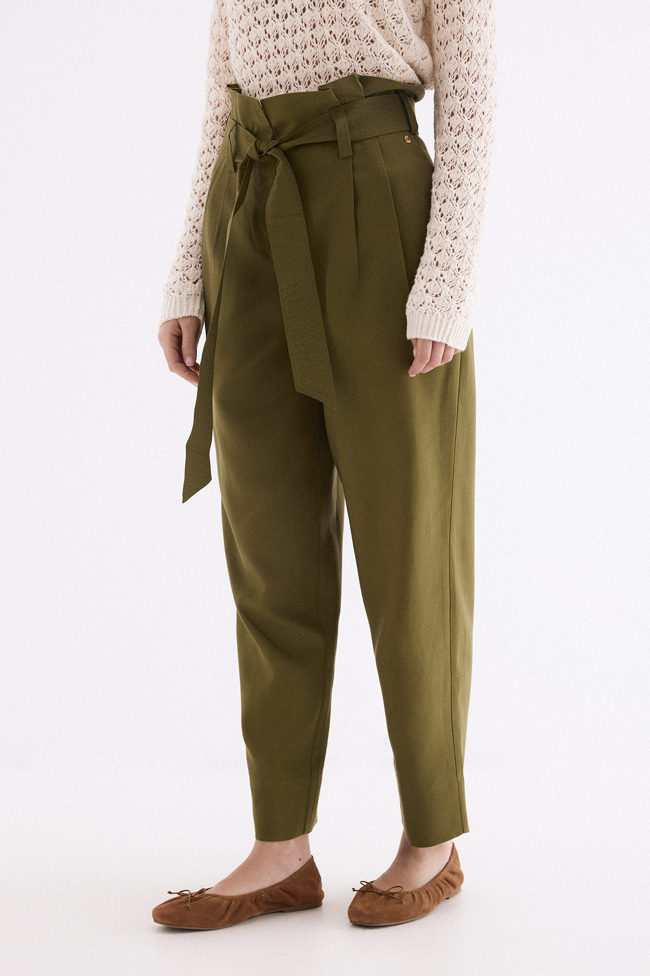 Pedro del Hierro Green carrot fit trousers