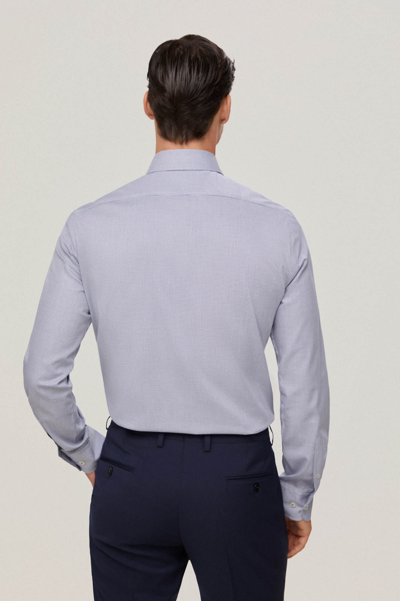 Pedro del Hierro Camisa vestir cuadros slim facil plancha Blue