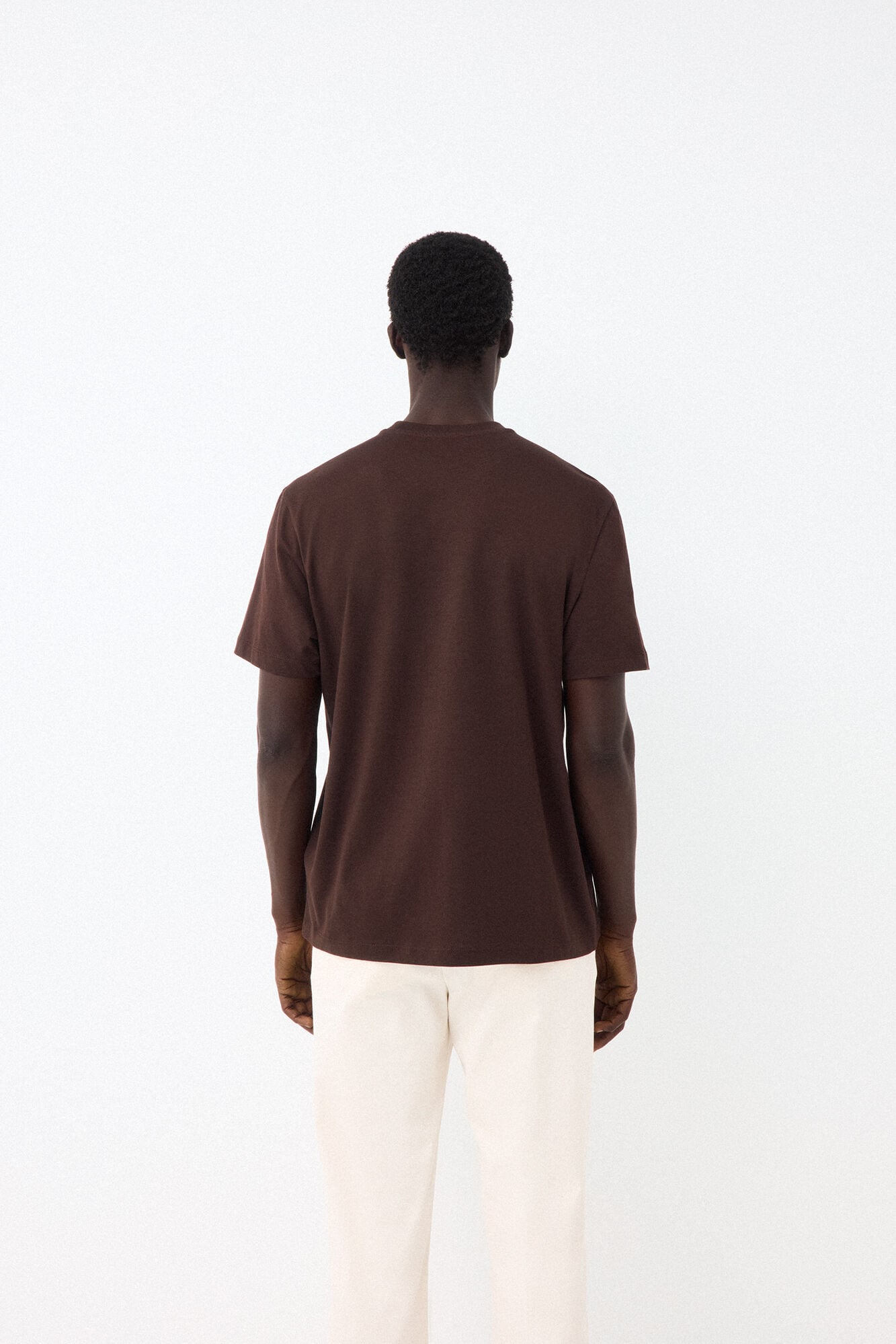 Pedro del Hierro Basic T-shirt Brown