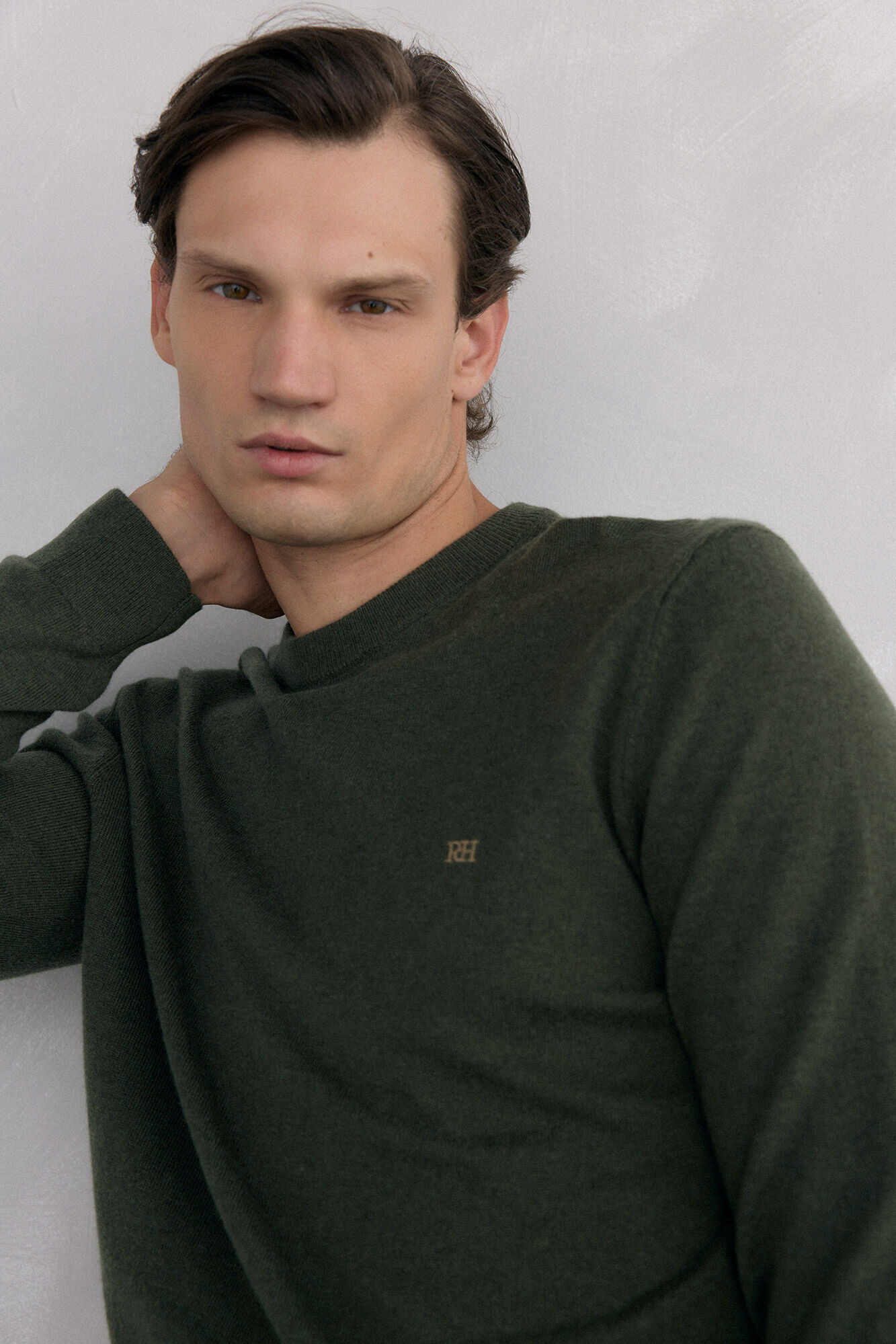 Pedro del Hierro Merino wool and cashmere crew neck sweater