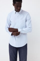 Pedro del Hierro Plain oxford shirt Blue