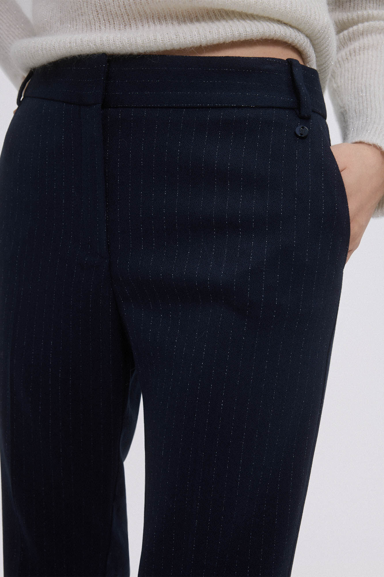 Pedro del Hierro Pinstripe trousers Blue