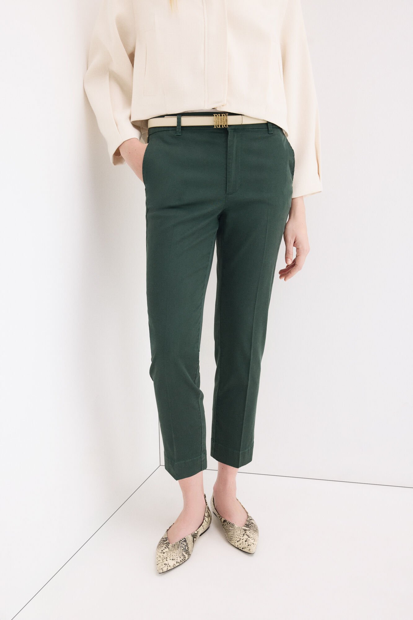 Pedro del Hierro Slim classic trousers Green
