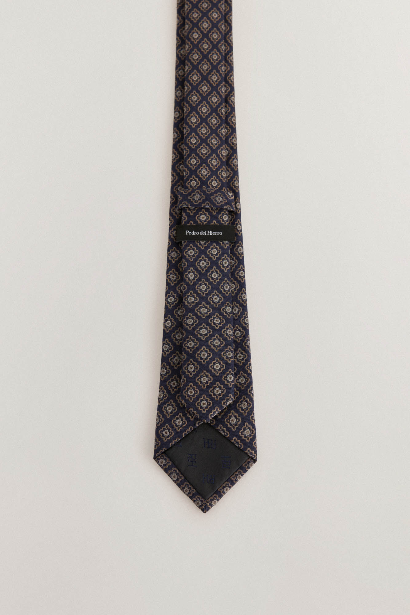 Pedro del Hierro Gravata seda natural Azul