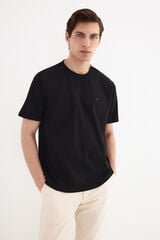 Pedro del Hierro Mercerized T-shirt Black