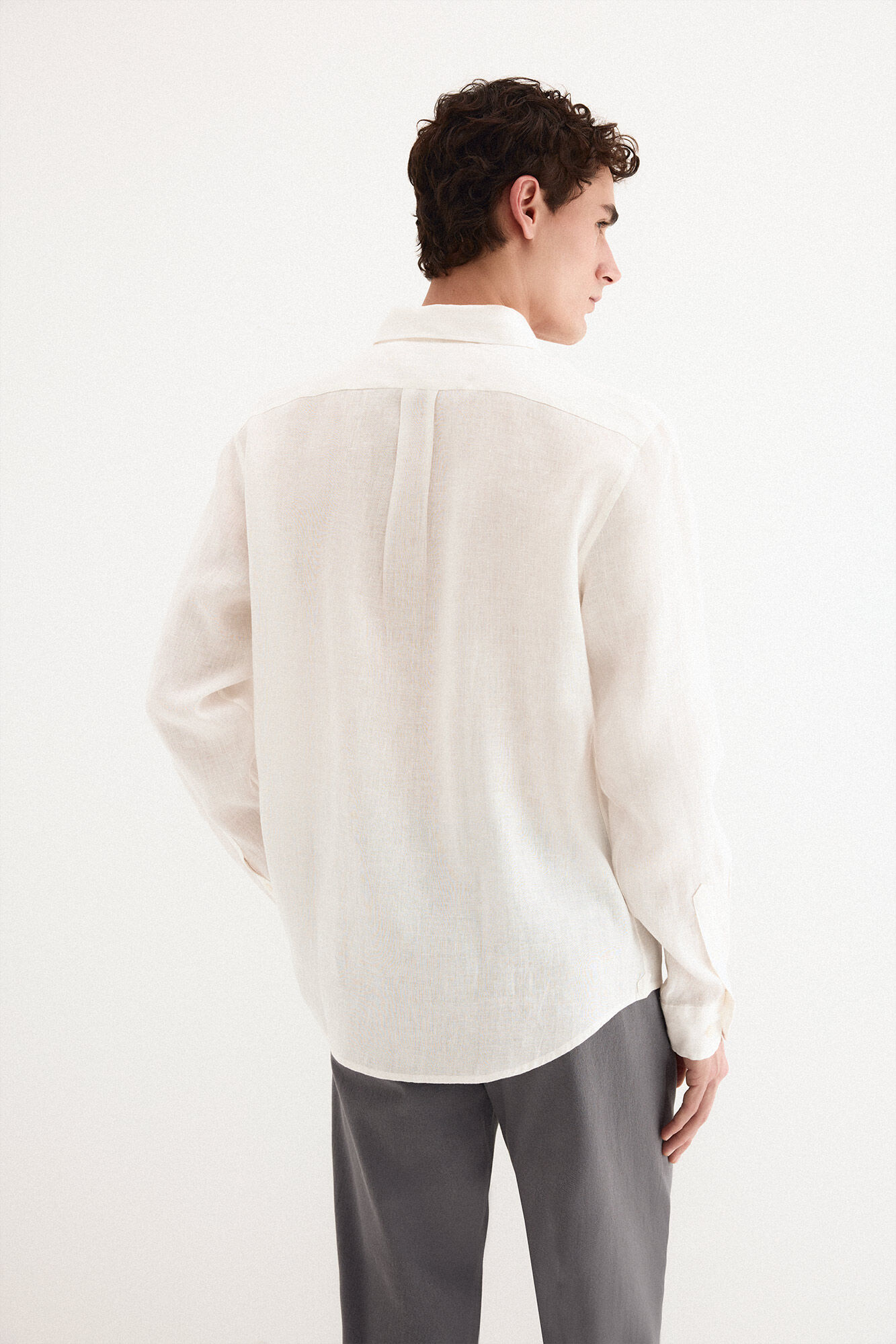 Pedro del Hierro Plain linen shirt White