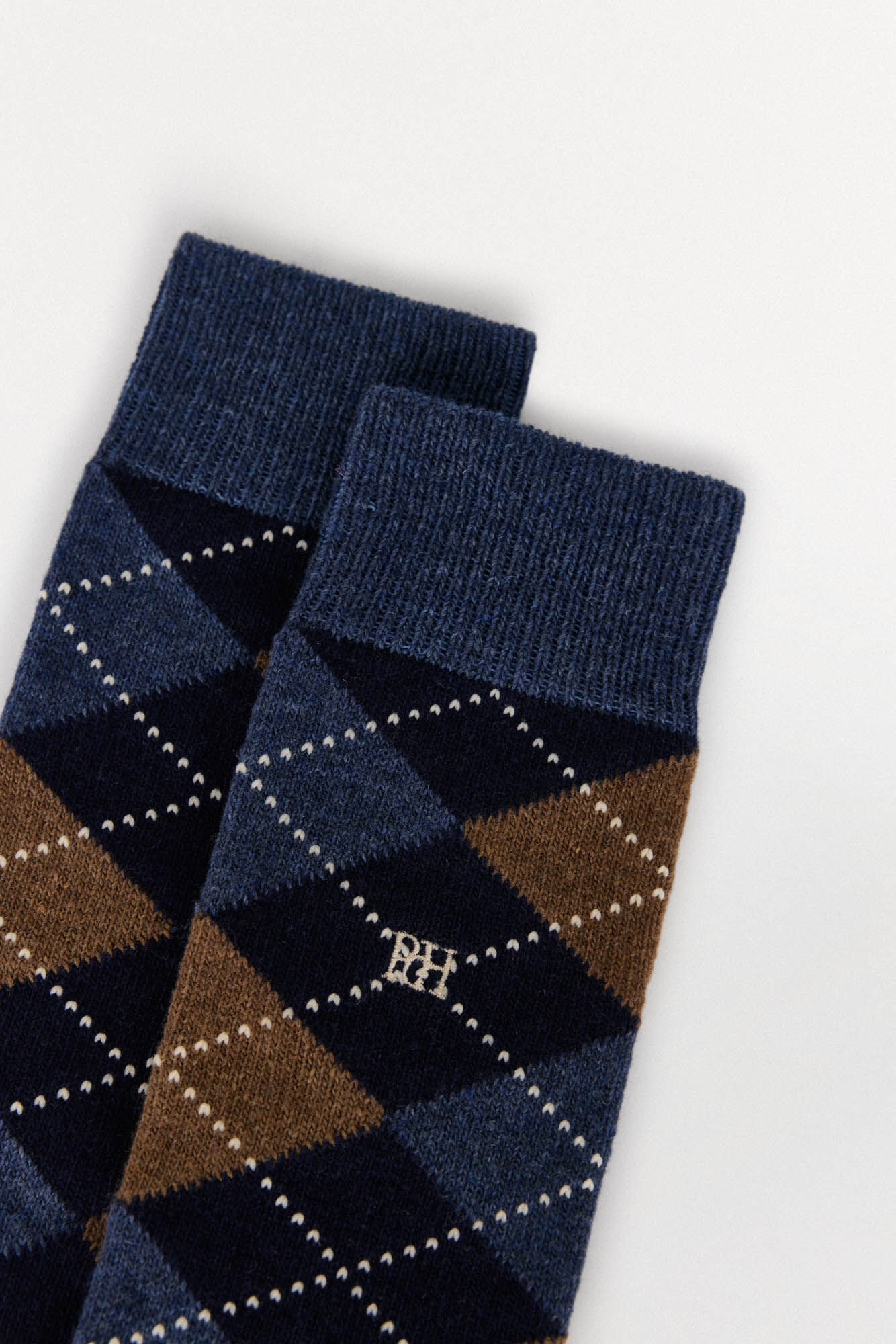 Pedro del Hierro Diamond wool socks Blue