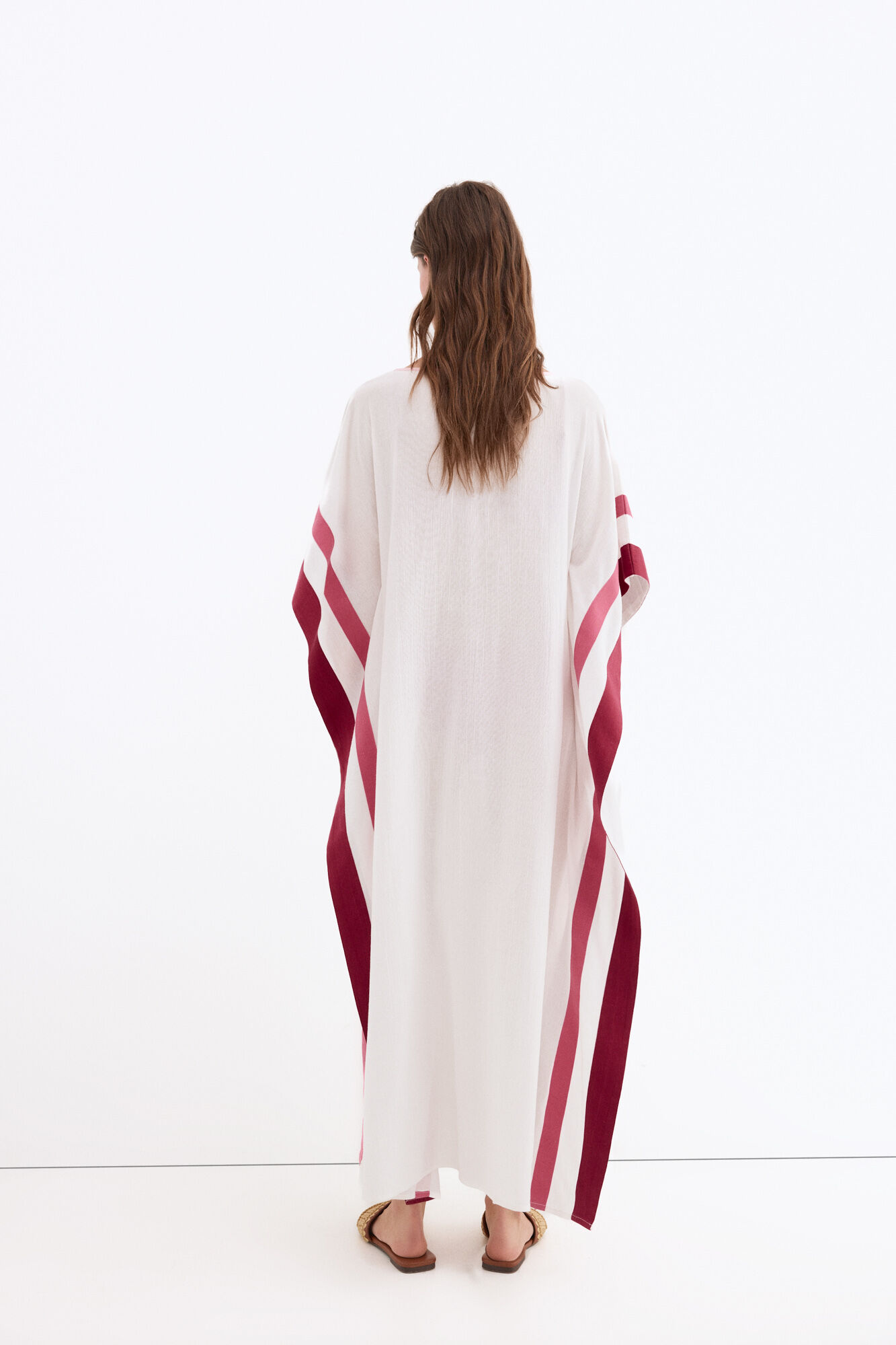 Pedro del Hierro Contrast kaftan White