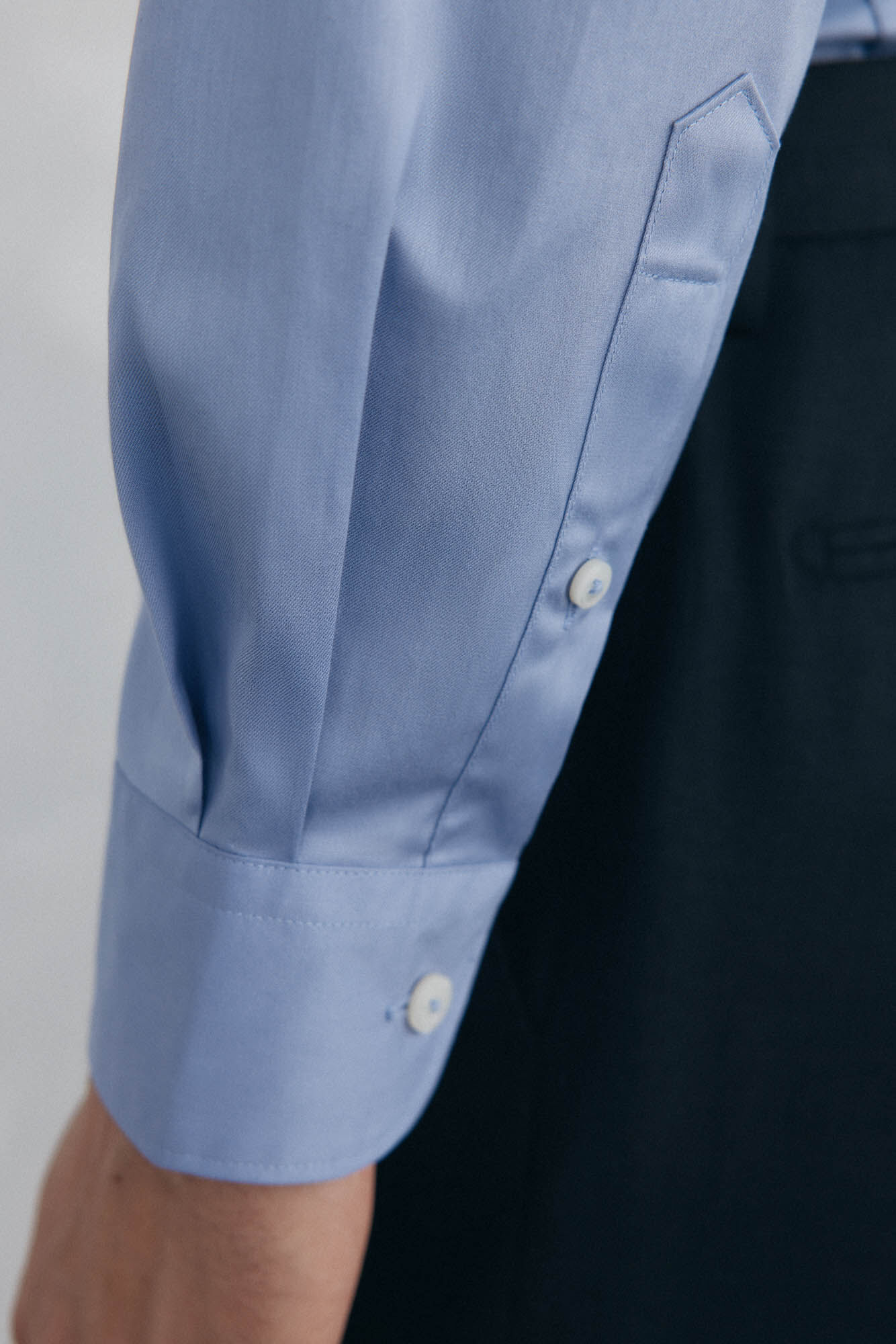 Pedro del Hierro Plain twill shirt, easy iron + anti-odor, slim fit Blue