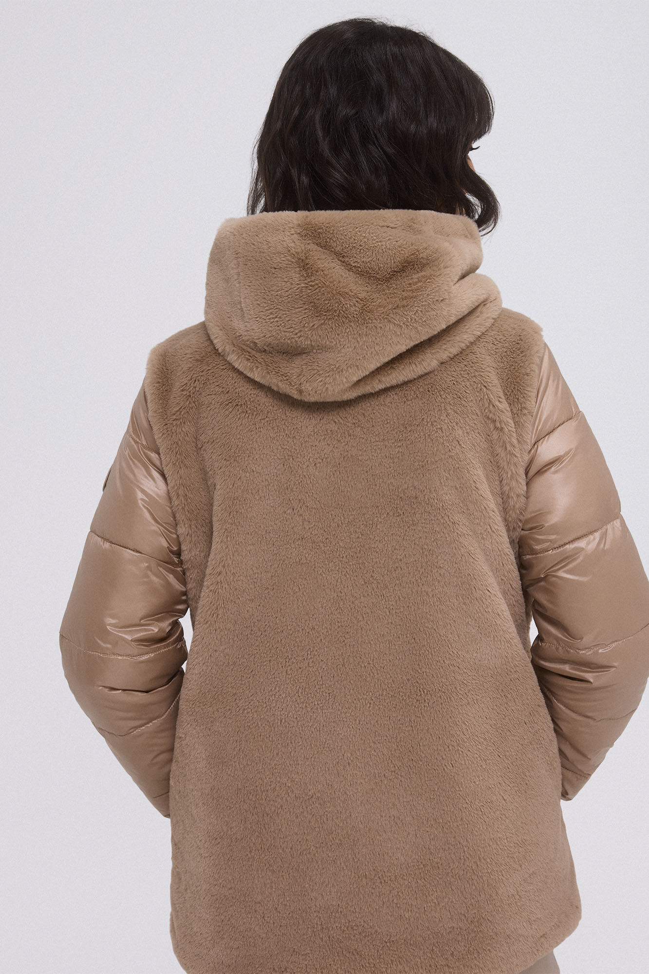 Pedro del Hierro Parka combinada pelo Beige