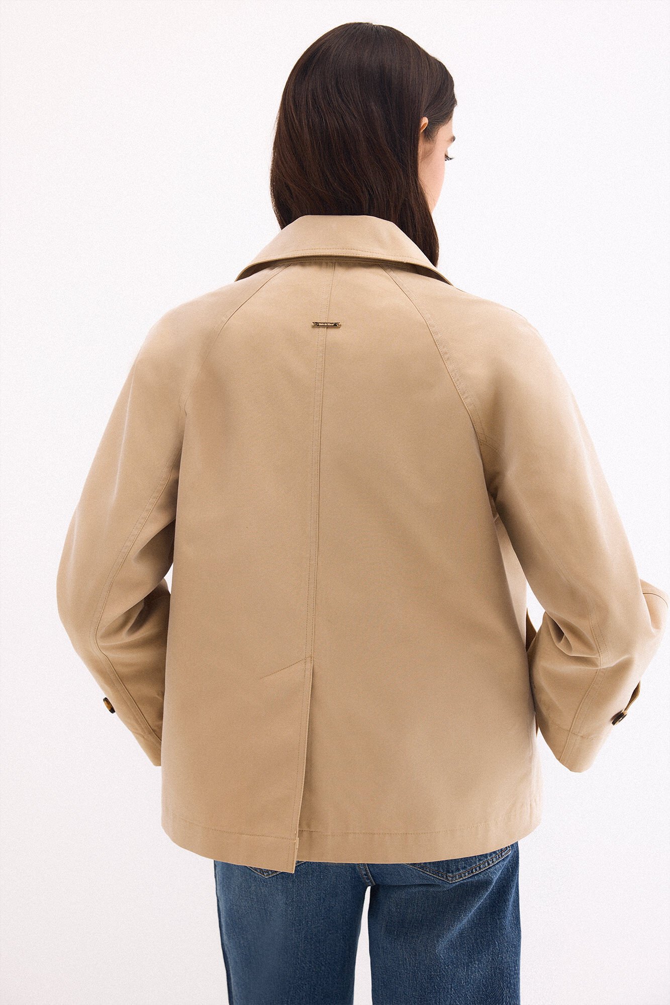 Pedro del Hierro Gabardina curta Beige