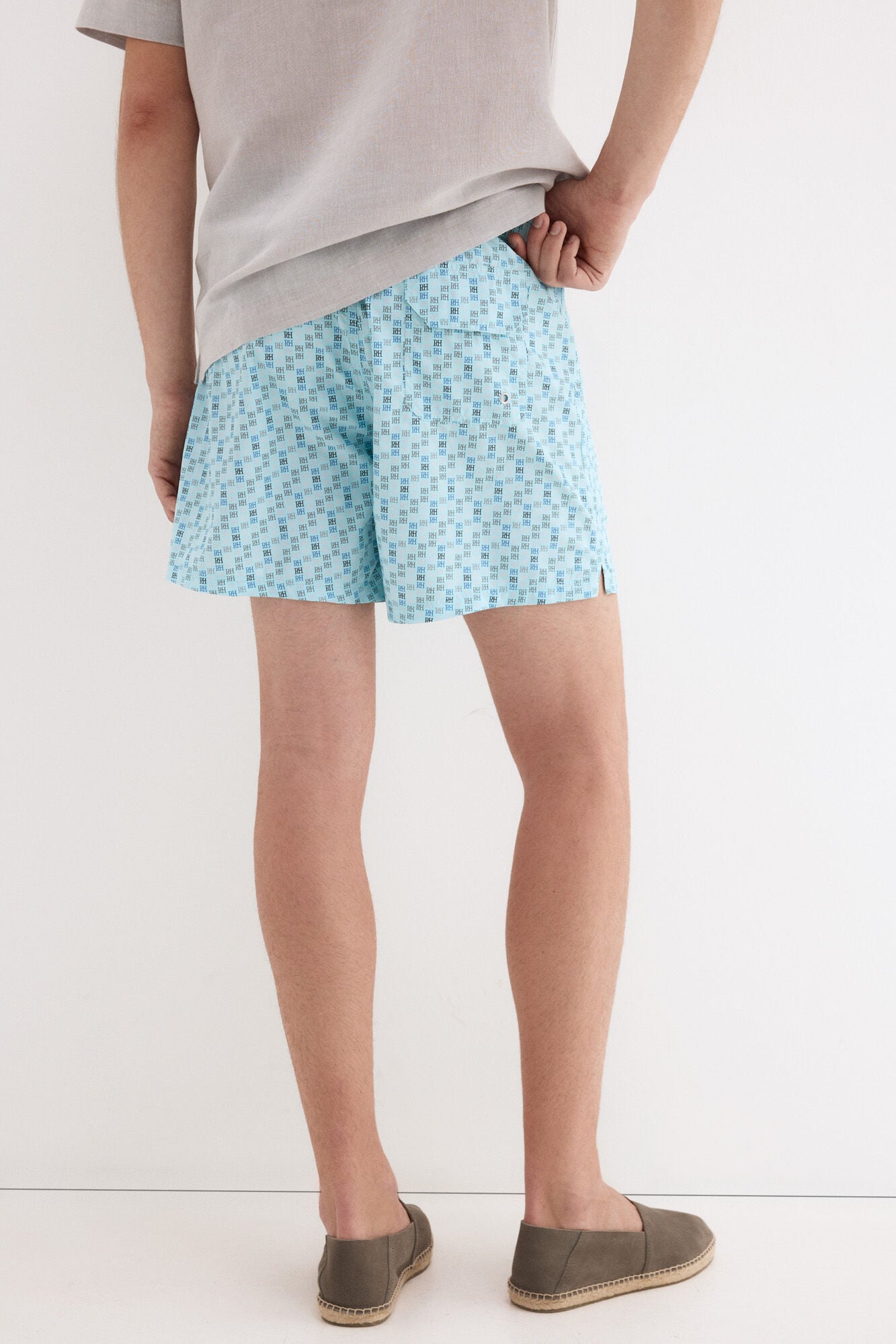 Pedro del Hierro Printed logo micro swimwear Green