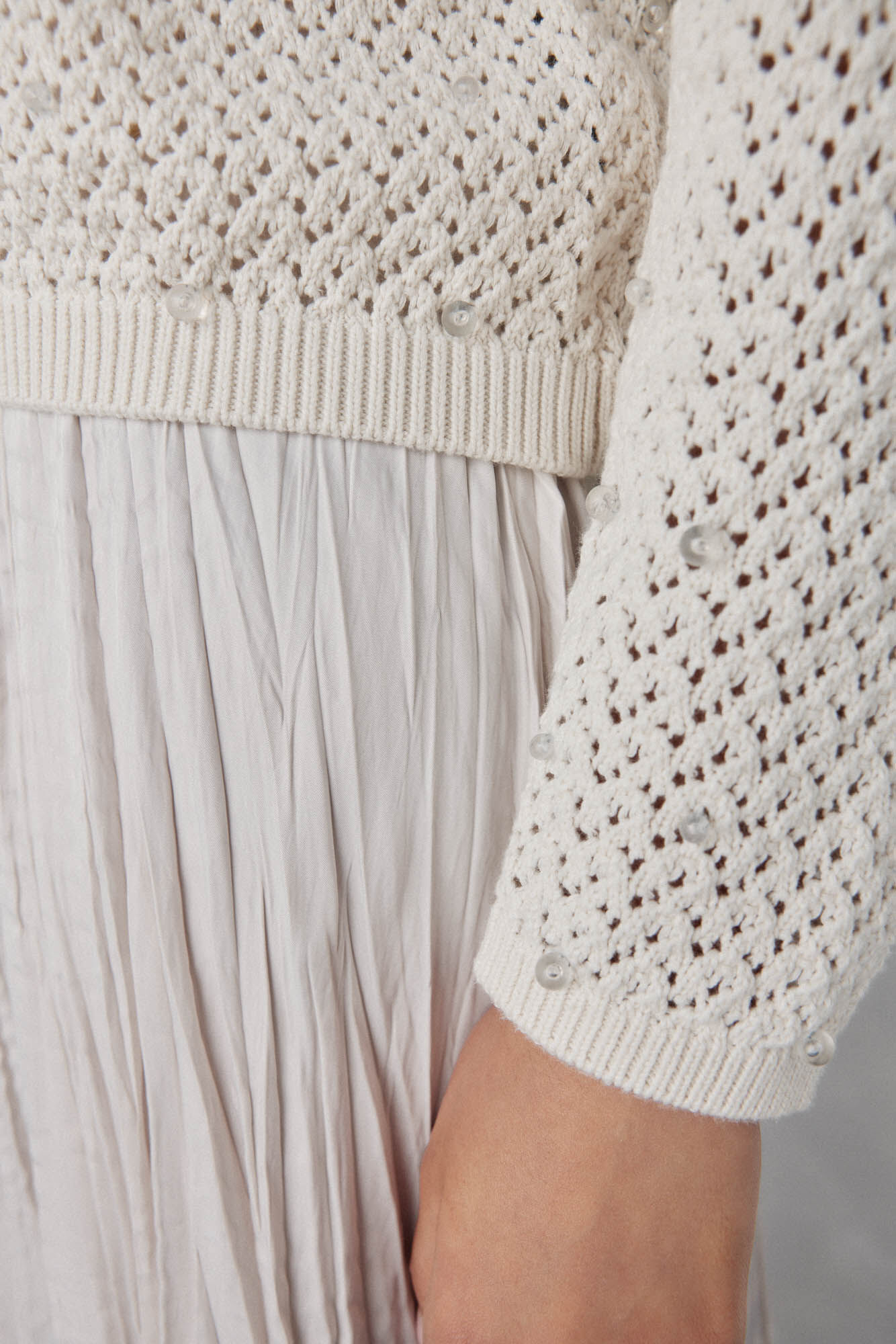 Pedro del Hierro malha de malha com cristais extravagantes