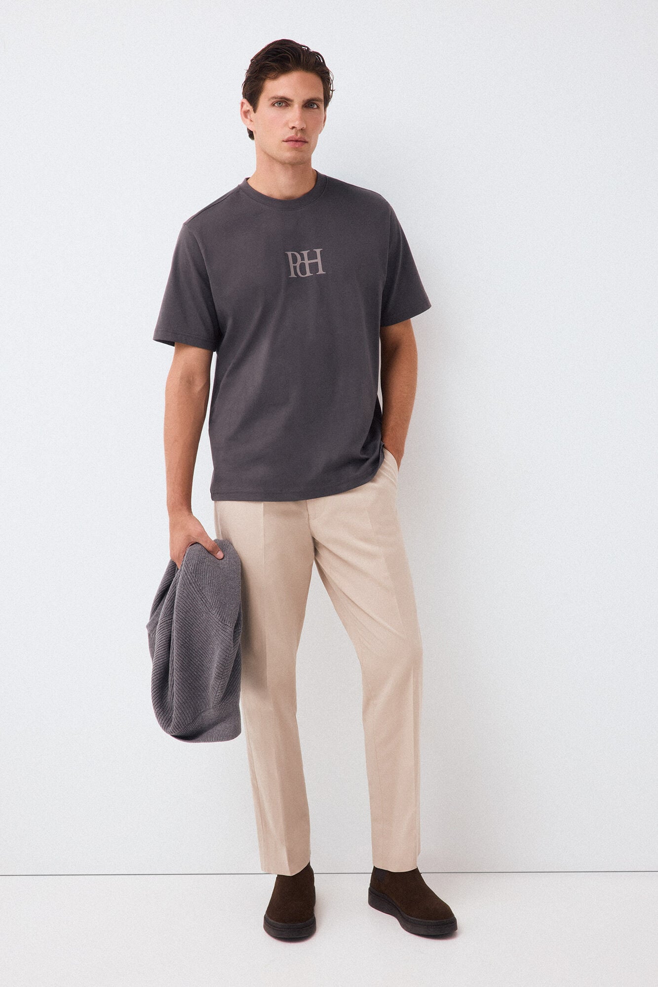 Pedro del Hierro Logo T-shirt Grey