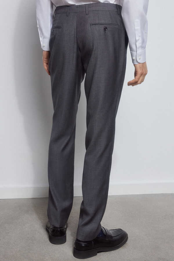 Pedro del Hierro Grey slim fit bi-stretch trousers Grey