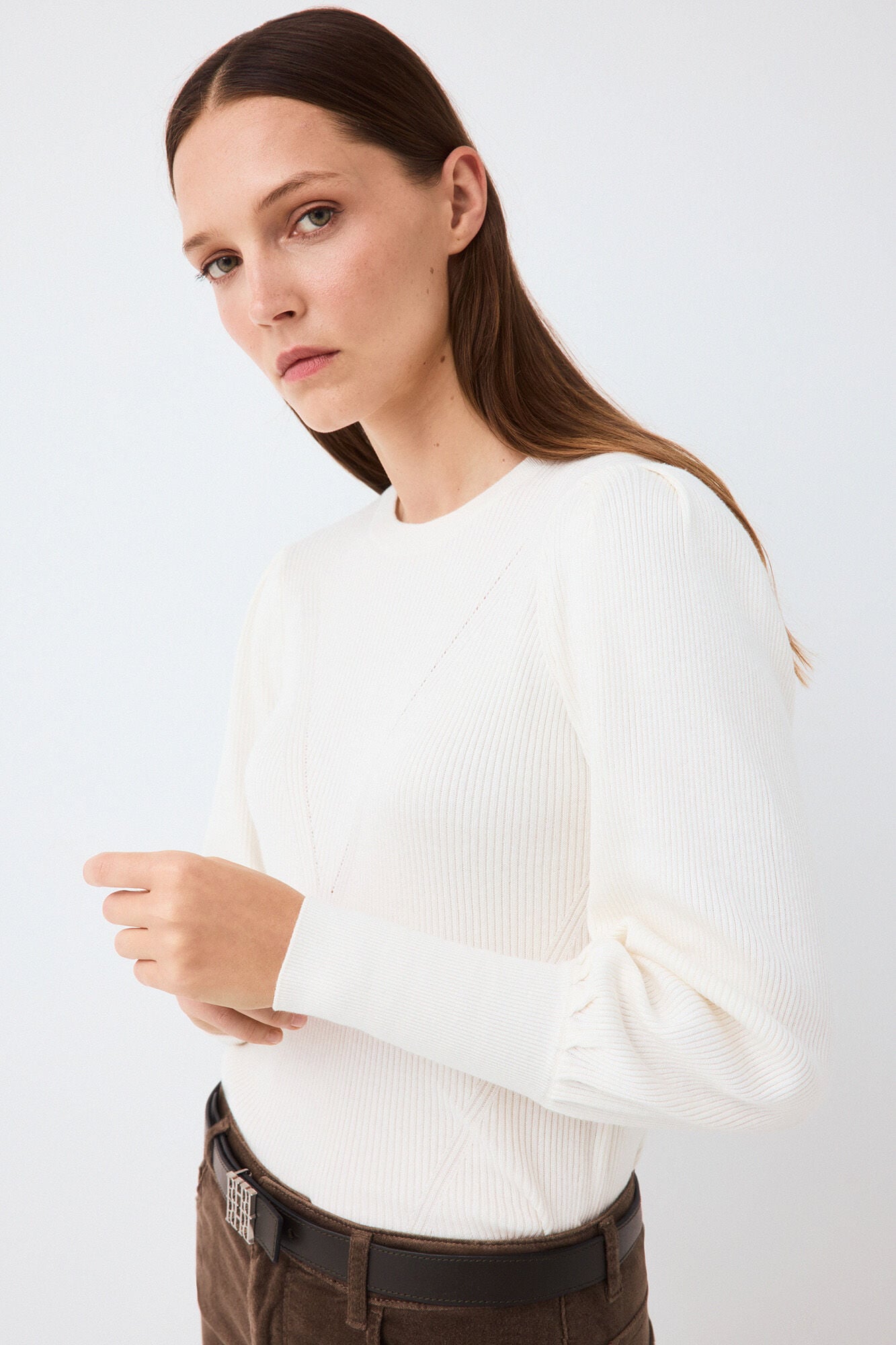 Pedro del Hierro Camisola canelada manga bal&atilde;o