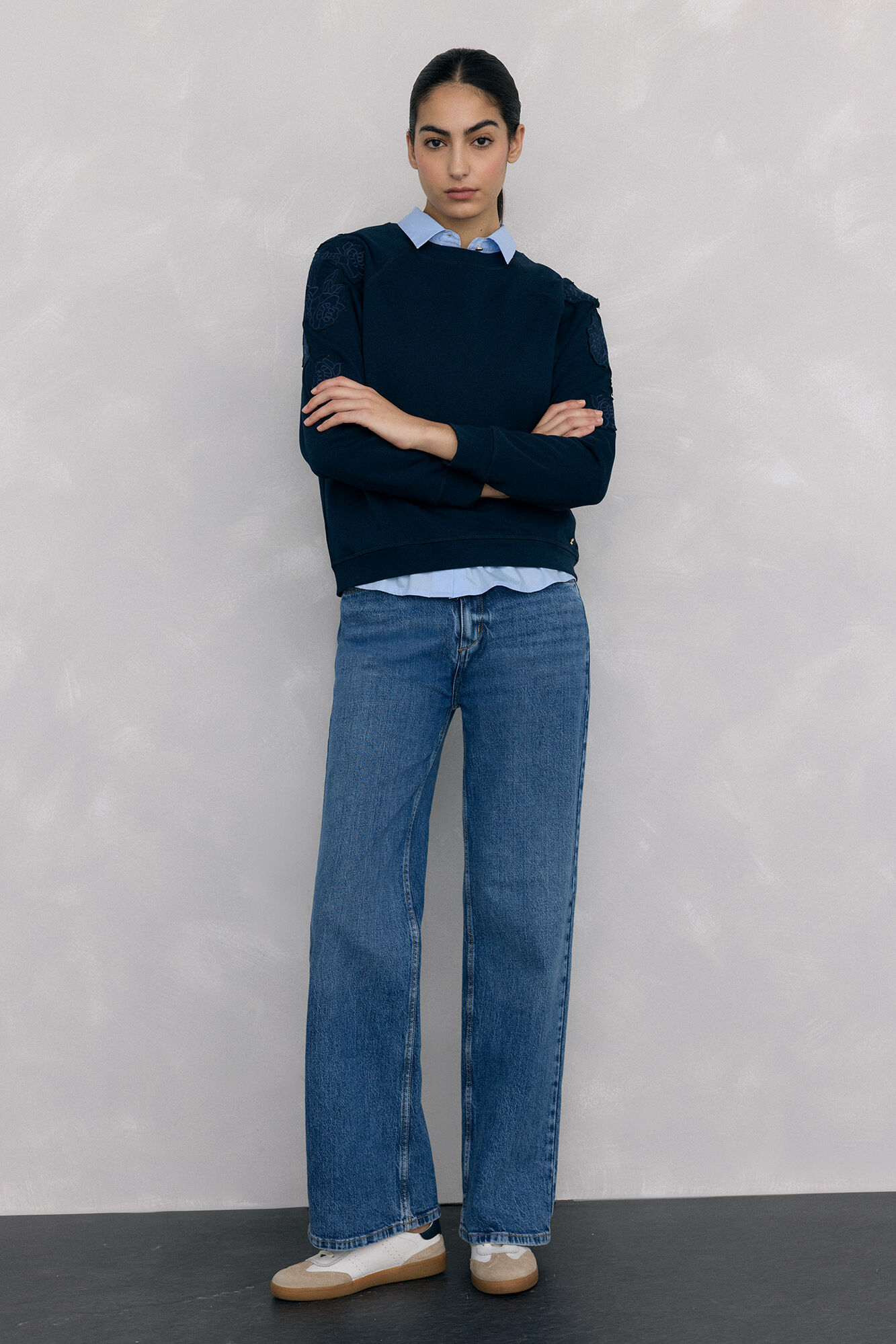 Pedro del Hierro Flower embroidered sweatshirt