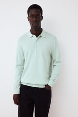 Pedro del Hierro Jersey punto premium algod&oacute;n seda cashmere Azul