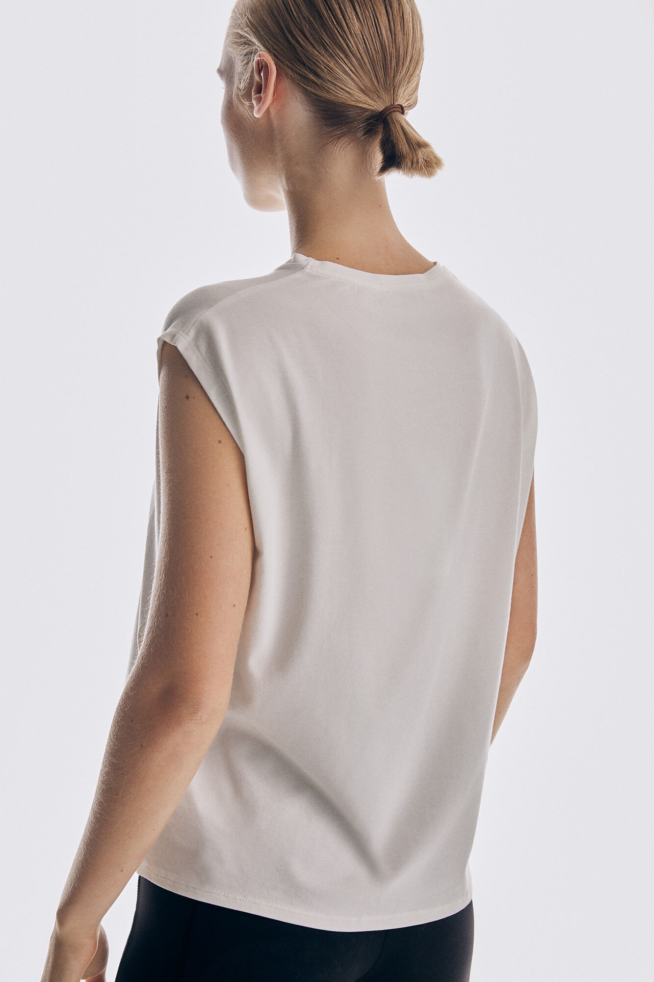 Pedro del Hierro Fluid slogan T-shirt Beige