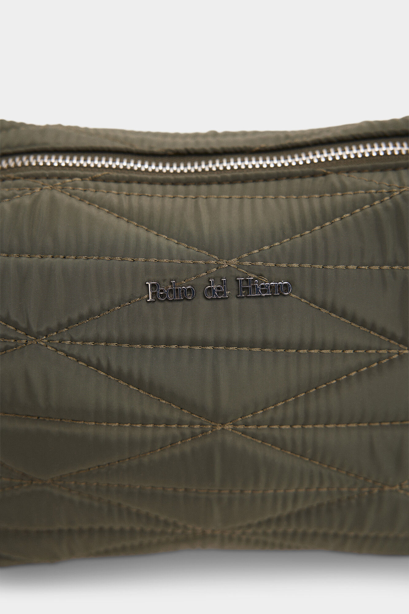 Pedro del Hierro Nylon puffer crossbody Green