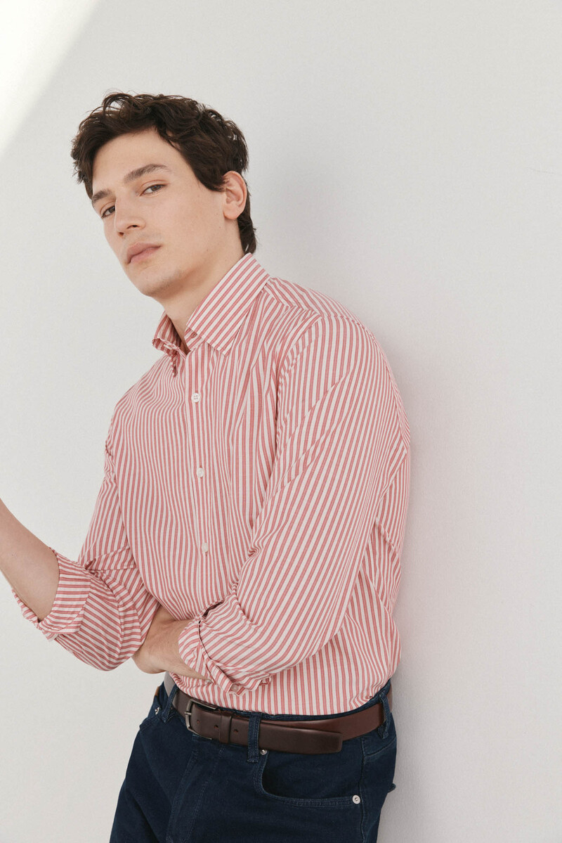 pedro del hierro Camisa rayas popelín slub Ofertas Black Friday Ropa