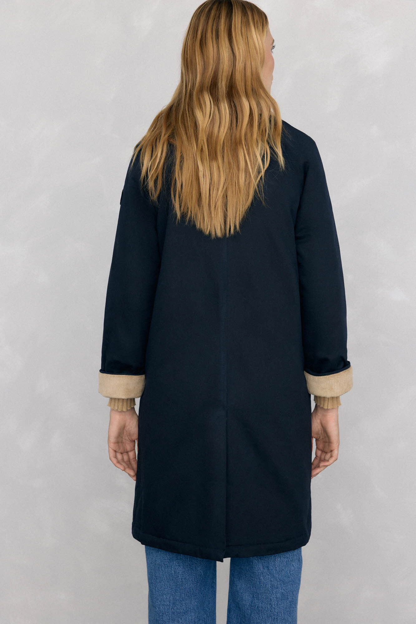 Pedro del Hierro Parka longa encerada Azul