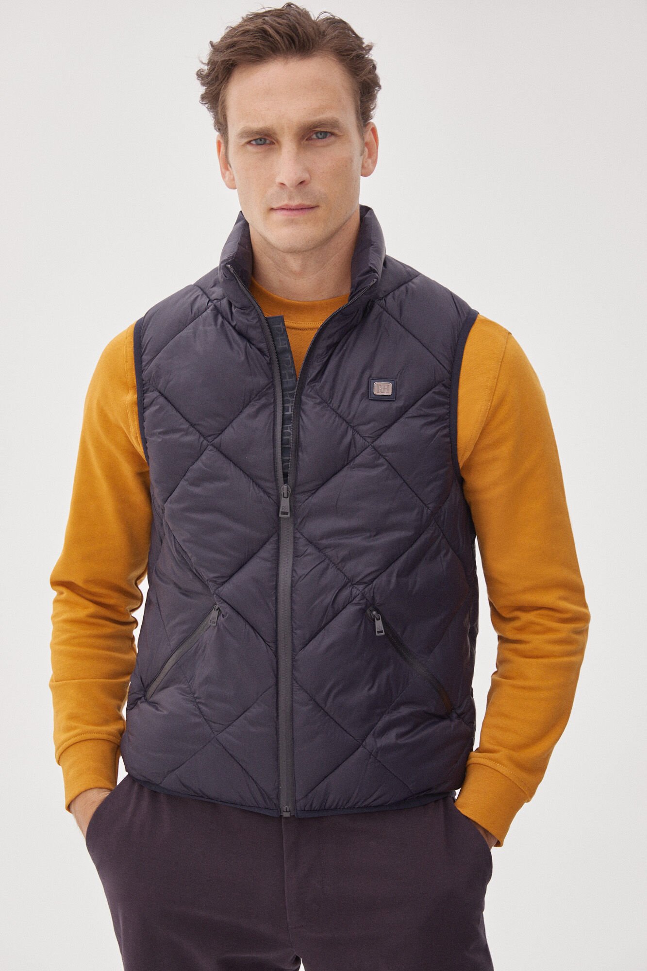 Pedro del Hierro Chaleco de rombos Azul