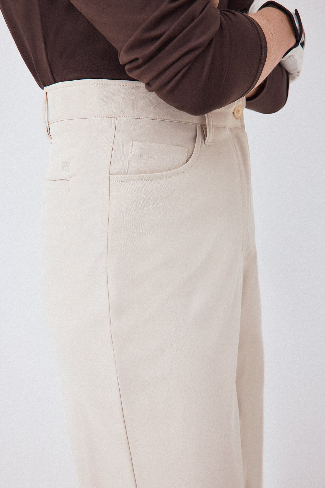 Pedro del Hierro Five-pocket trousers Ecru