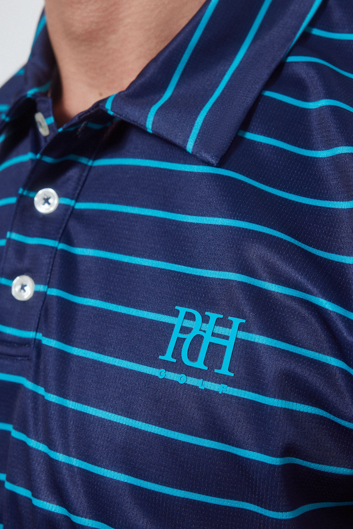 Pedro del Hierro Polo rayas t&eacute;cnico GOLF Azul