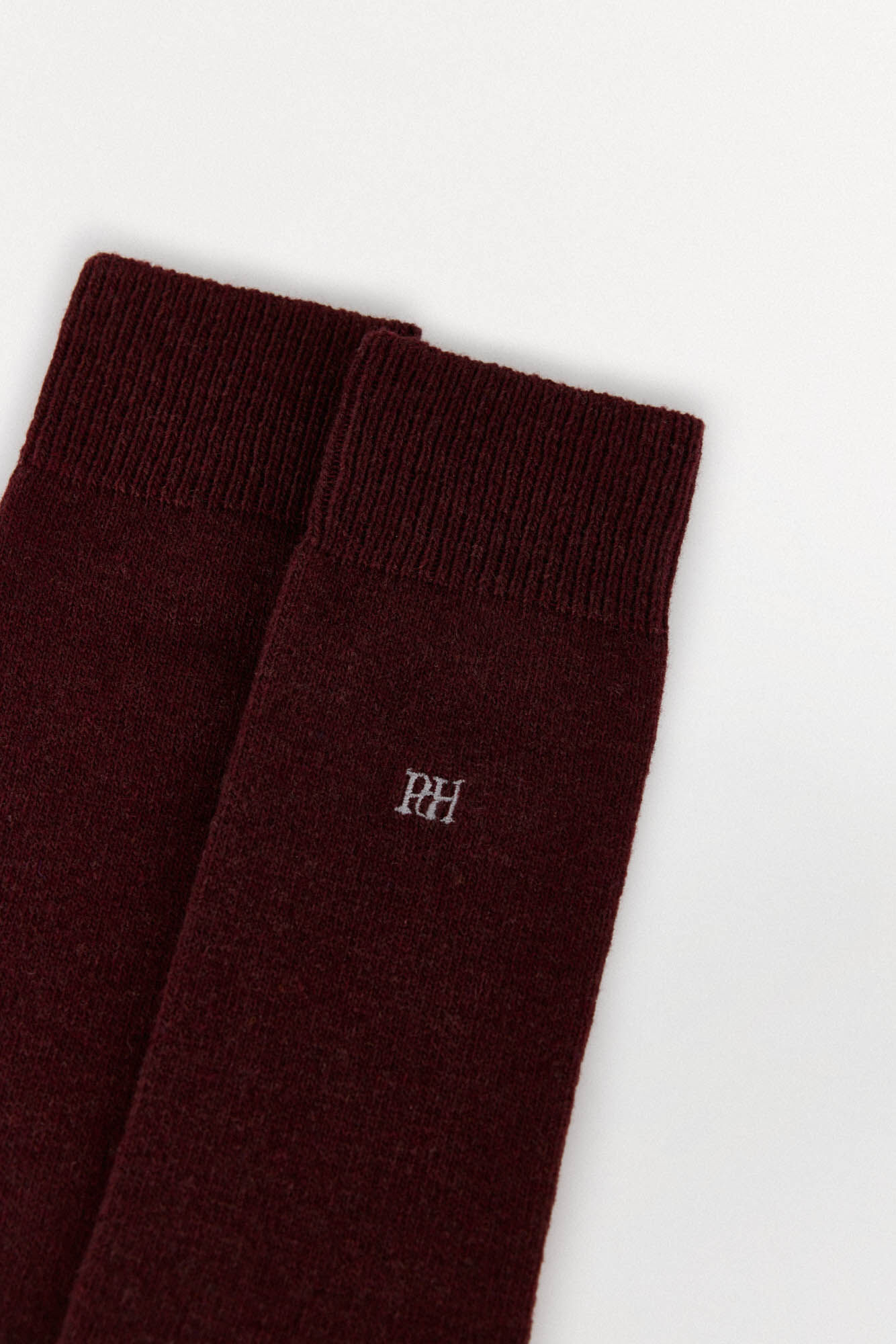 Pedro del Hierro plain wool sock Burgundy