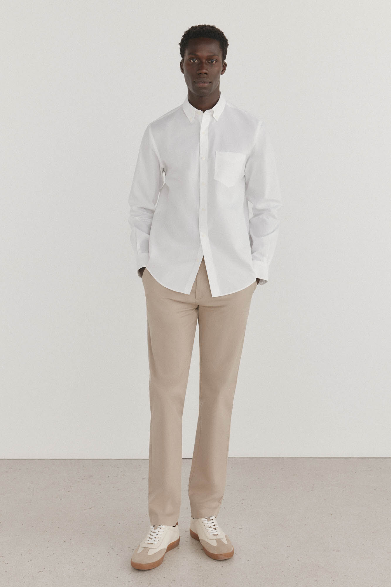 Pedro del Hierro Non iron + anti-stain smooth shirt White