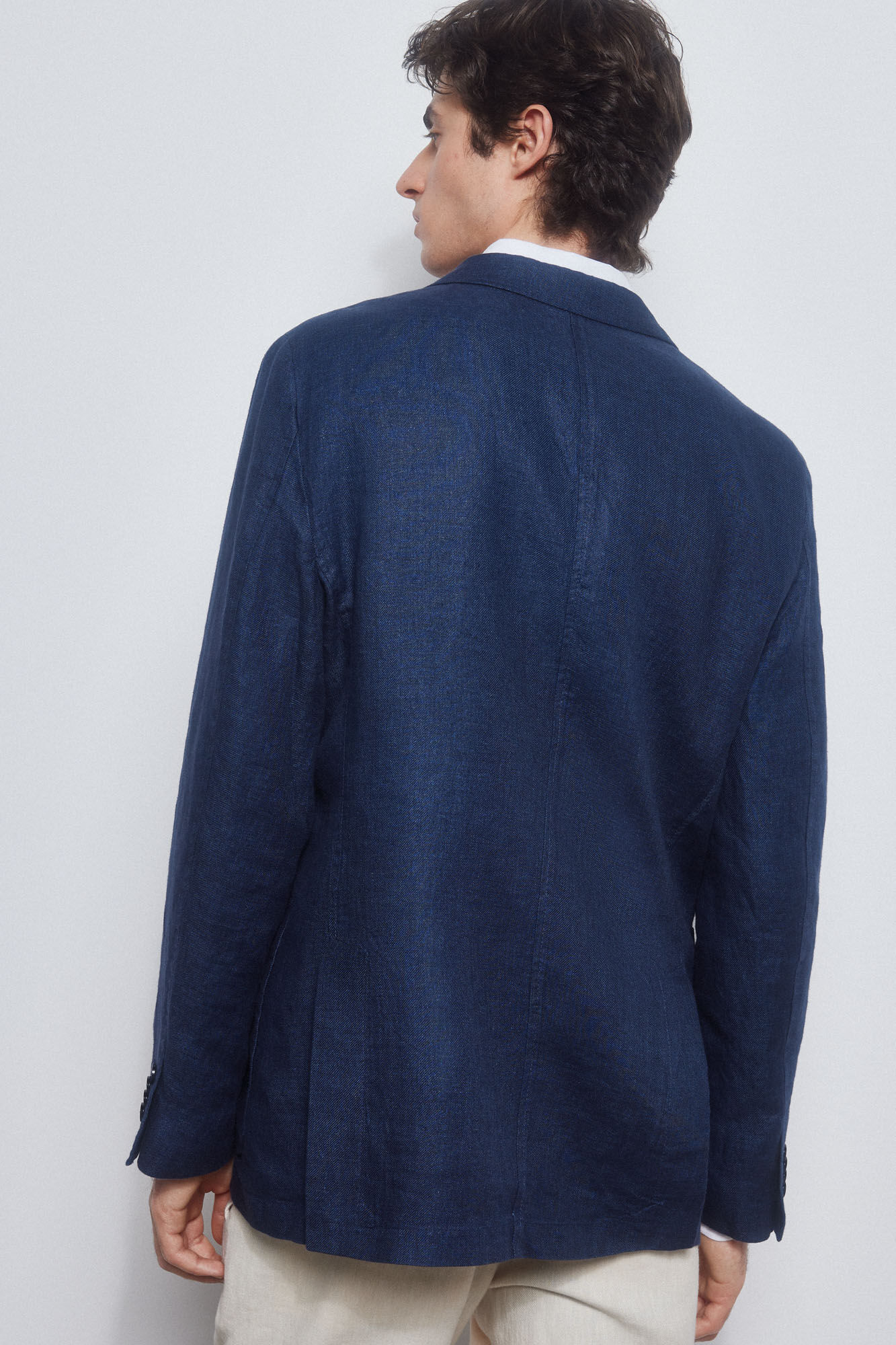 Pedro del Hierro Linen blazer Blue